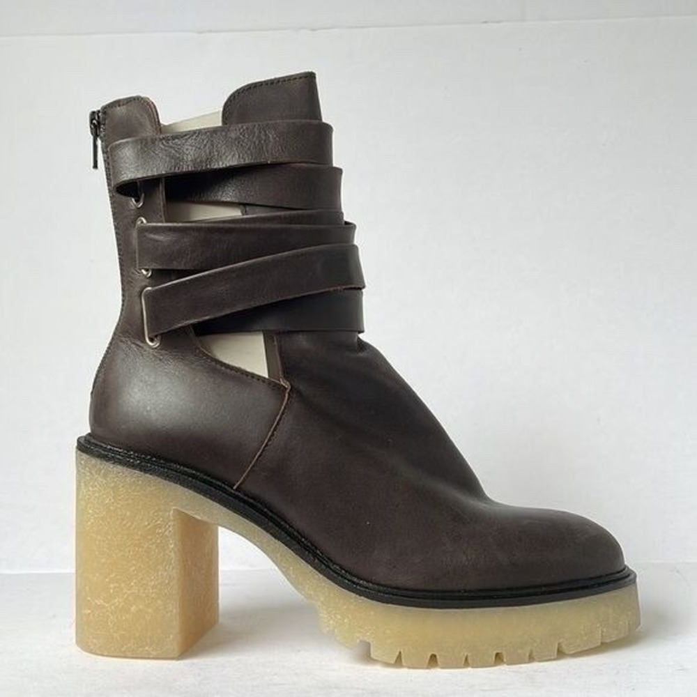 NWOT | Free People Jesse Cutout Platform Boots Bitter Brown 41 (US Women's 10)